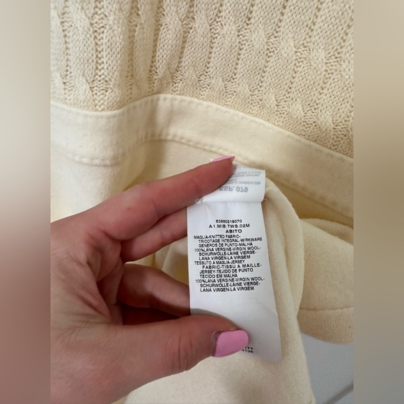 MaxMara sleeveless knit dress, gorgeous cream colour, 100% wool, size L - Picture 7 of 9